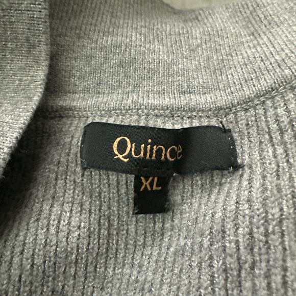 Quince Sweater Dress Womens XL Heather Gray Eco Knit Button Up Minimalist Winter - Picture 7 of 13